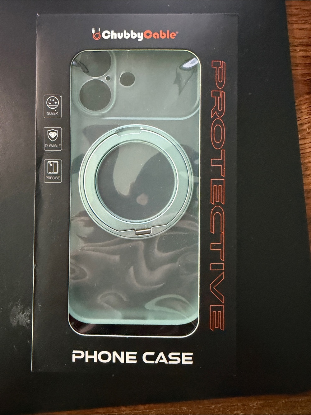 iPhone 17 Chubby Cable Case w Ring Stand new in box Sage Green
